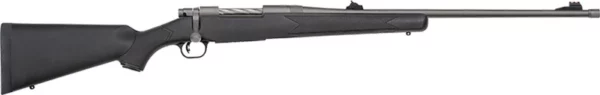 Mossberg 28136 Patriot Synthetic 338 Win Mag 3+1 24" Threaded Barrel w/Recessed Match Trigger, Cerakote Stainless Steel, Spiral-Fluted Bolt, Synthetic Stock, Drop Box Magazine, Adjustable LBA Trigger