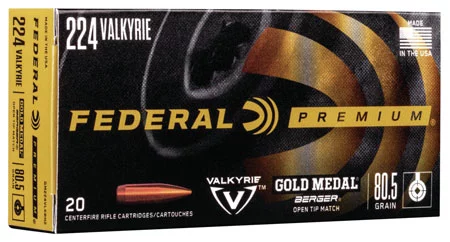 Federal .224 Valkyrie 80gr MATCHKING Brass – 20rd
