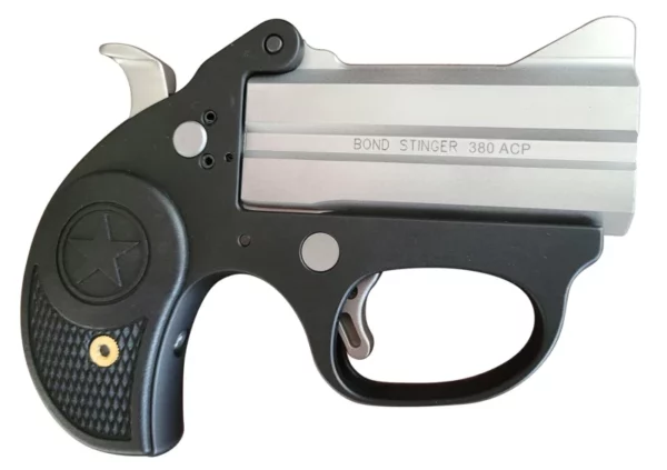 Bond Arms BASL Stinger  380 ACP 2rd 3" Matte Stainless Steel Barrel, Anodized 7075-T6 Aluminum Frame, Rebounding Hammer, Blade Front/Fixed Rear Sights, Rubber Grip, Manual Safety