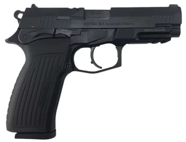 Bersa TPR9M TPR  Full Size Frame 9mm Luger 17+1, 4.25" Black Steel Barrel, Matte Black Serrated Steel Slide & Aluminum Frame w/Picatinny Rail, Ambidextrous