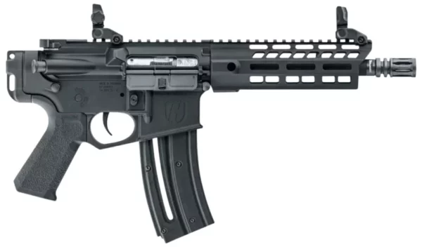 Hammerli Arms 5760507 Tac R1 C 22 LR 20+1 9" Threaded, Black, No Brace, Aluminum Upper & Lower Receivers, Textured Grip, Flip Up Front/Rear Sights
