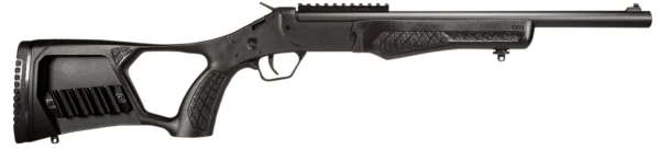 Rossi SSPS45-BK Tuffy Single Shot 45 Colt (LC)/410 Gauge (3" Chamber) 1rd 16.50", Black, Thumbhole Pistol Grip Stock with Shell Holder, Overmolded Grip, Front Iron Sight, Optics Mount