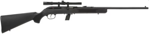 Savage Arms 40000 64 FXP 22 LR Caliber with 10+1 Capacity, 21" Barrel, Matte Blued Metal Finish, Matte Black Synthetic Stock & No AccuTrigger Right Hand (Full Size) Includes 4x15mm Scope
