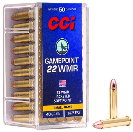 CCI Ammunition .22 WMR 40gr JHP Brass – 50rd