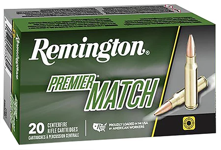 Remington Ammunition 21486 Premier Match 308Win 175gr Sierra MatchKing BTHP 20 Per Box/10 Case