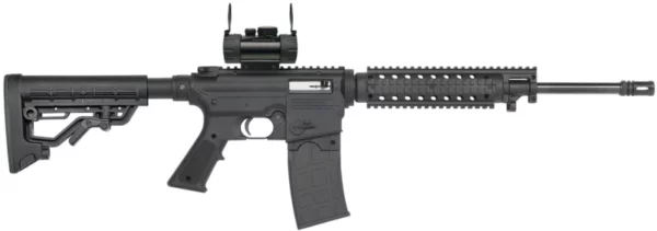 Mossberg 37232 715T Flat Top Tactical Full Size 22 LR 10+1 16.25" Barrel, Blued Metal Finish & A2 Adjustable Black Synthetic Stock Right Hand Includes Red Dot